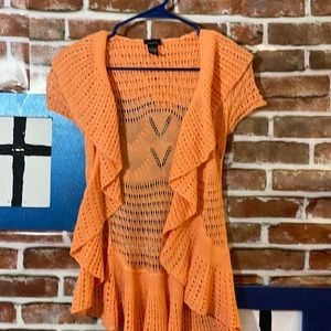 Women’s/Misses orange sweater short sleeve